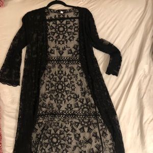 Black lace cardigan